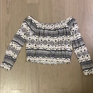 Off the shoulder crop top